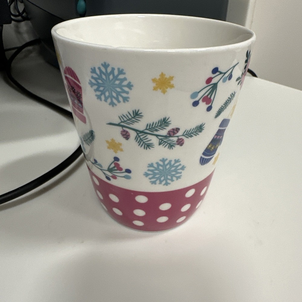 Matilda Jane Holiday Winter Christmas‎ 12 oz. Coffee Mug Cup White & Pink